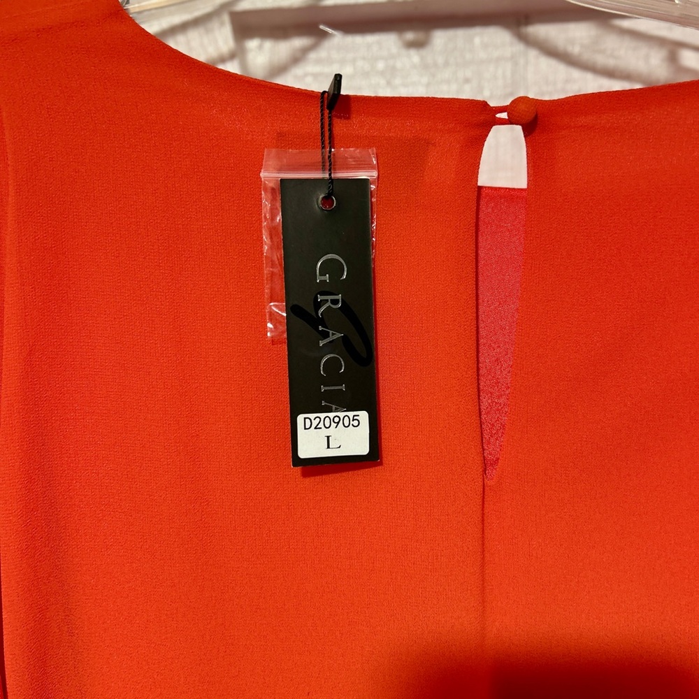Gracia NWT Fabulous Orange Mini Dress - Picture 13 of 13